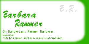 barbara rammer business card